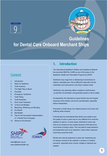 Guidelines For Dental Care Onboard Merchant Ships