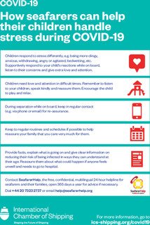 Poster How seafarers can help their children handle stress during COVID 19